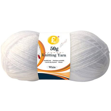Pound A Metre 50g Double Knit Acrylic Yarn- White