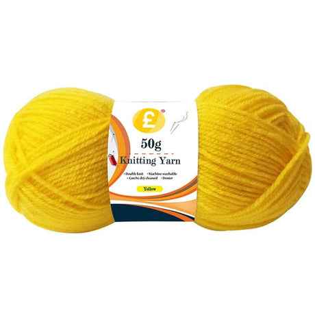 Pound A Metre 50g Double Knit Acrylic Yarn- Yellow