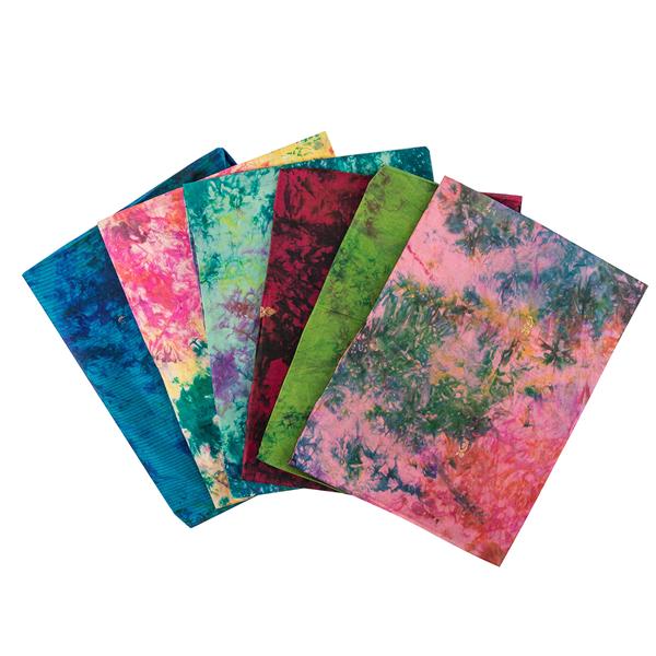 6 x 100% Pure Silk Scarves- Assorted Colours- Min Size- 85cm x 85cm - Pound A Metre