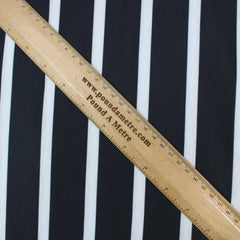 3 Metres Premium Quality Striped Viscose Jersey 55" Wide Black & White