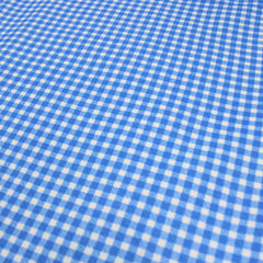3 Metres Premium Quality Tartan Scuba Jersey 55" Wide Blue & White