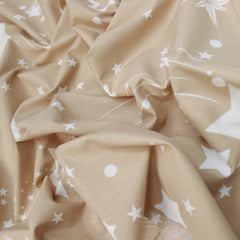 Premium Quality Super Wide Cotton Blend Sheeting "Shooting Star" 94" Wide Light Brown