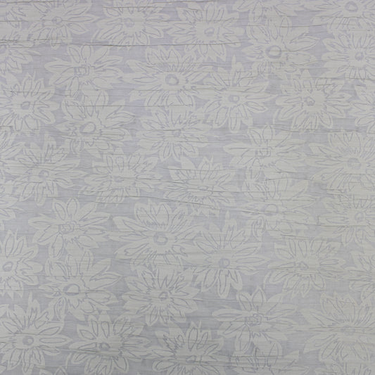 3 Metres Cotton Blend Fashion Pleated Floral Fabric 55" Wide Light Khaki