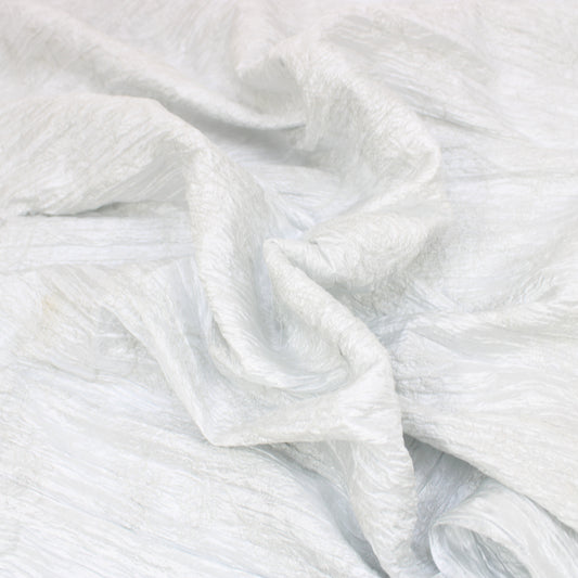 3 Metre Embroidered Taffeta Effect Floral Fabric - 55" Wide Pale Grey