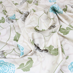 3 Metres Dressmaking Floral Spring Jersey - 55" Wide Beige