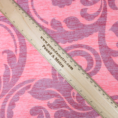 3 Metres Super Light-Weight Floral Burnout Jersey 55" Wide Rose Pink