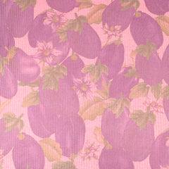 3 Metres All-Season Comfort Floral Ribbed Jersey - 55" Dark Pink
