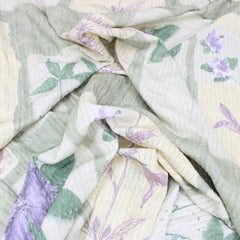 3 Metres Luxury Vintage Print Dobby Jersey 60" Pale Yellow (SECONDS)