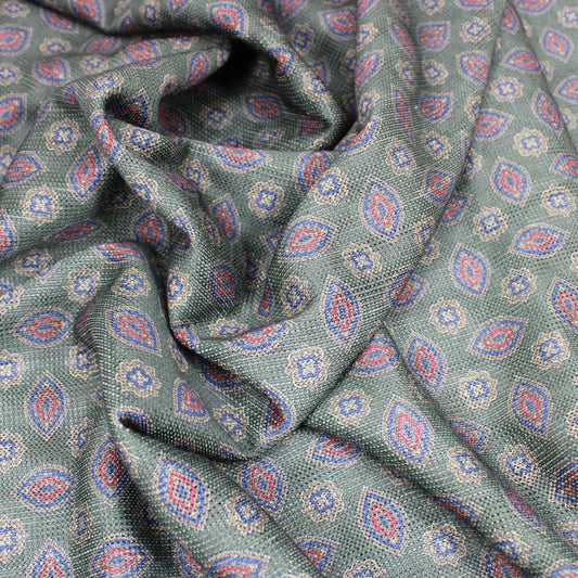 3 Metre Soft Knit Printed Terry Jersey - 55" Wide Green