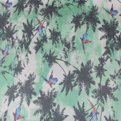 3 Metres Luxury Lounge-Wear Palm Slinky Jersey  - 55" Green