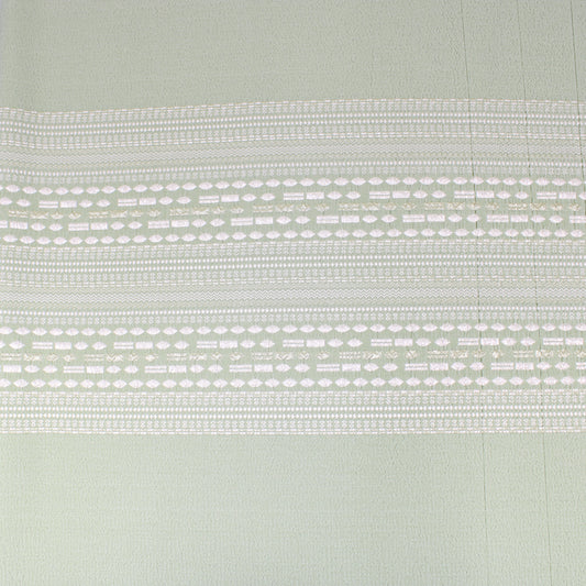 3 Metre Embroidered Taffeta Effect Floral Crepe Fabric - 55" Wide Green