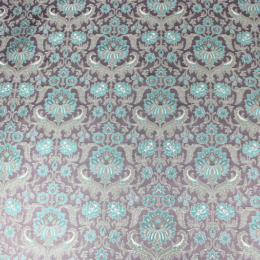 3 Metre Luxury Metallic Floral Brocade - 55” Wide Bottle Green