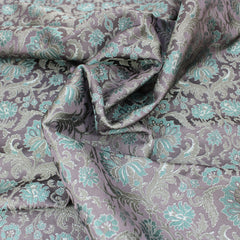 3 Metre Luxury Metallic Floral Brocade - 55” Wide Bottle Green