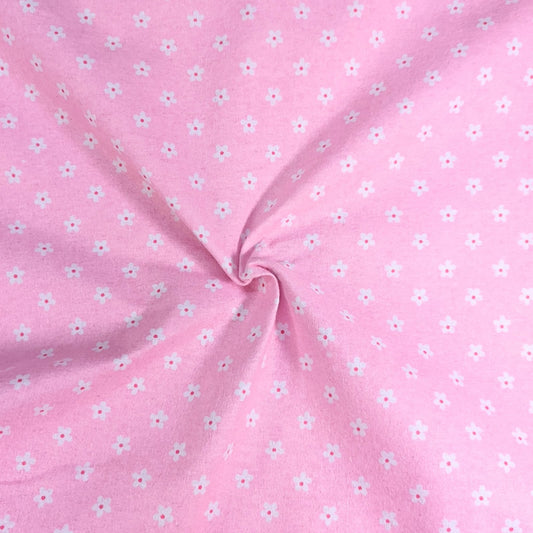 3 Metres Brushed Cotton Blend Fabric- Daisies