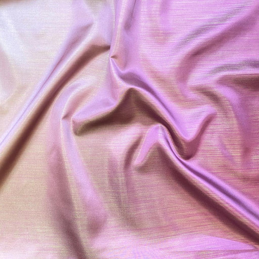 3 Metres Lamee Back Satin, 'Plum & Gold' - 55" Wide