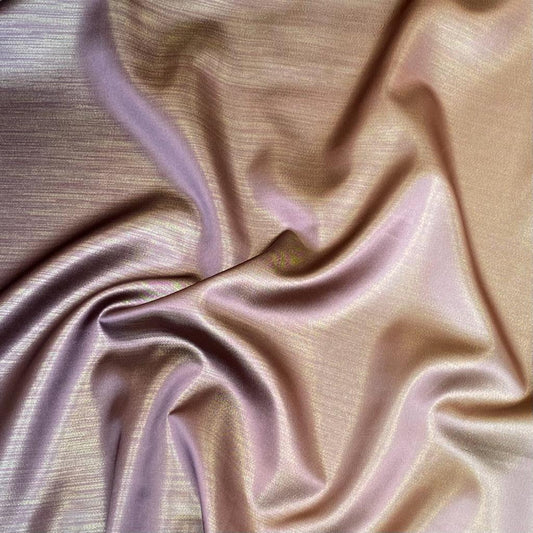 3 Metres Lamee Back Satin, 'Brown & Gold' - 55" Wide