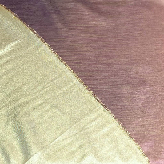 3 Metres Lamee Back Satin, 'Brown & Gold' - 55" Wide