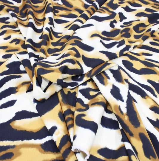 Animal Print Dress Crepe Bundle- Big Cat (9 Metres) - Pound A Metre