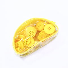 Assorted Button Pouch 75g- Yellow - Pound A Metre
