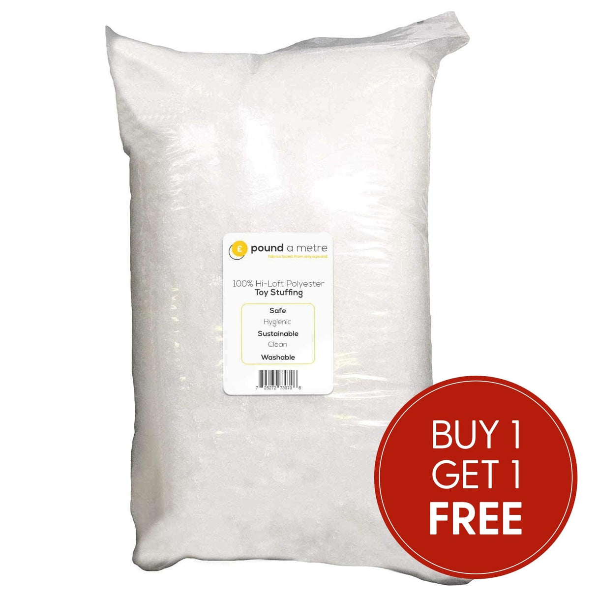 Pound A Metre 1KG + 1KG FREE BUY 1 GET 1 FREE Pull Apart Soft Stuffing for Toys , Cushions , Crafts - 1KG