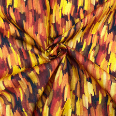 Digital Print 100% Cotton, Artist Collection, 'Strokes-Caramel', 44" Wide - Pound A Metre