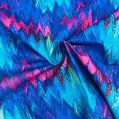 Digital Print 100% Cotton, Artist Collection, 'Wave-Electric', 44" Wide - Pound A Metre