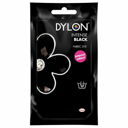Dylon Hand Fabric Dye Sachet 50g - Intense Black - Pound A Metre