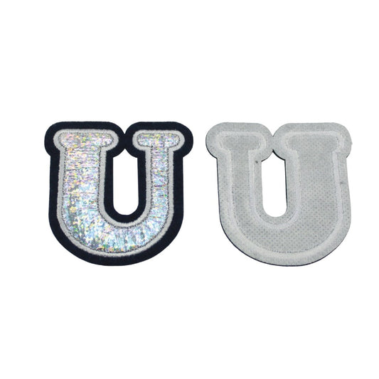 Fabric Motif - Iron Or Sew On Glittered Badges - U - Pound A Metre