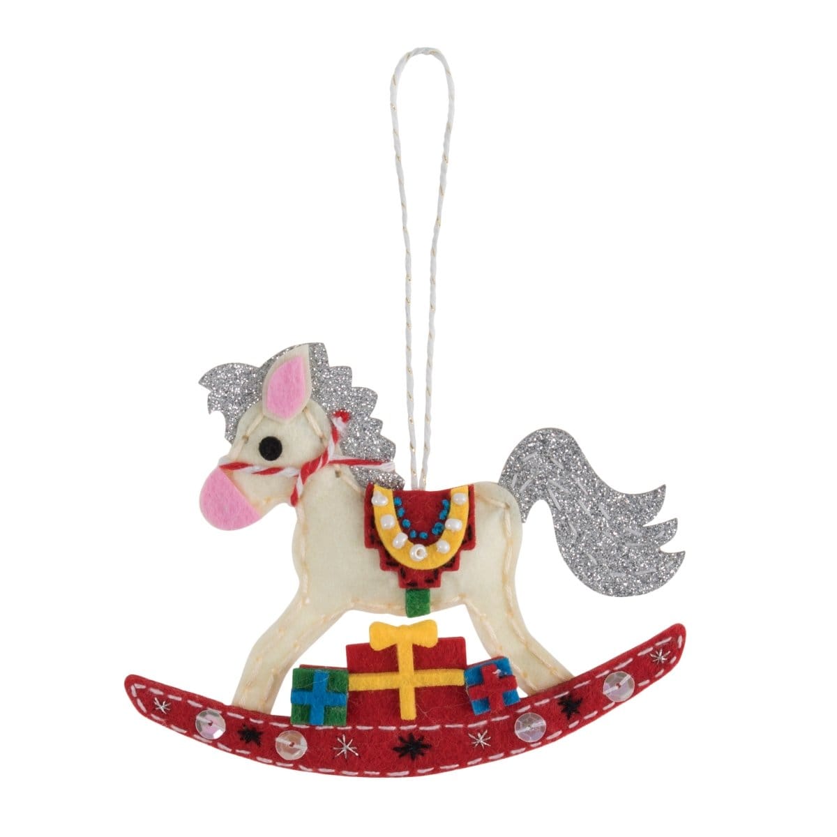 Pound A Metre Per Pack Felt Decoration Kit: Christmas: Rocking Horse