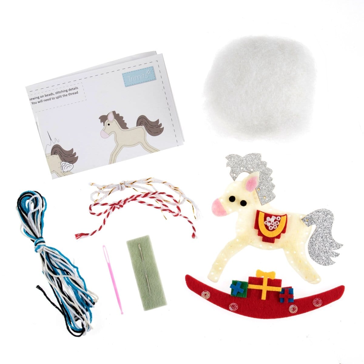 Pound A Metre Per Pack Felt Decoration Kit: Christmas: Rocking Horse