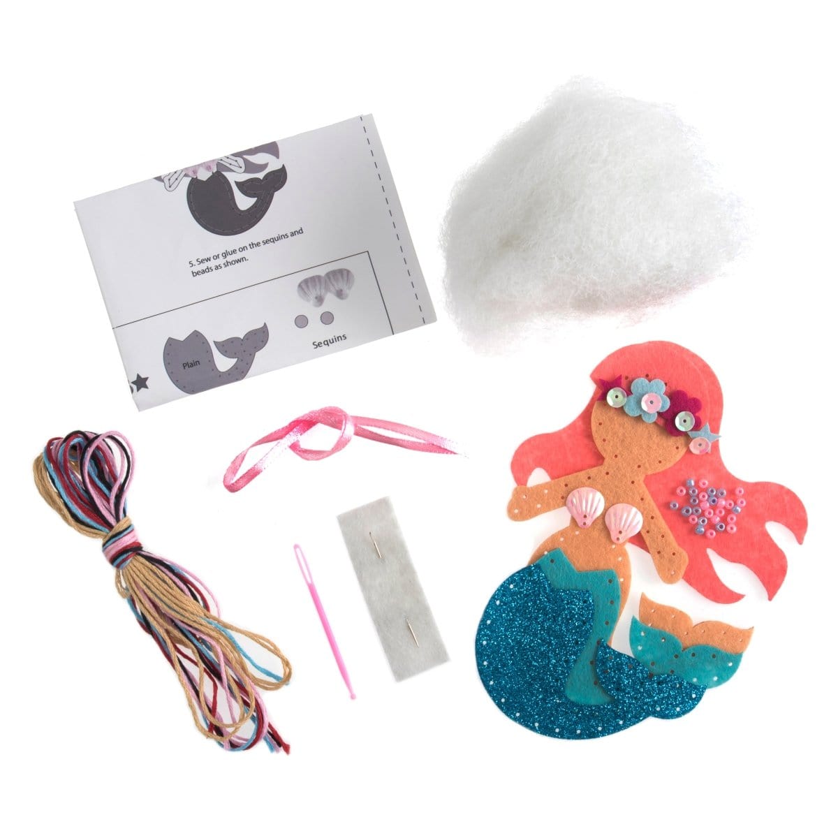Pound A Metre Per Pack Felt Decoration Kit: Mermaid