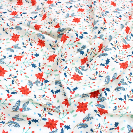 Festive Quilting Cotton 44" Wide Decorative - Off White - Pound A Metre