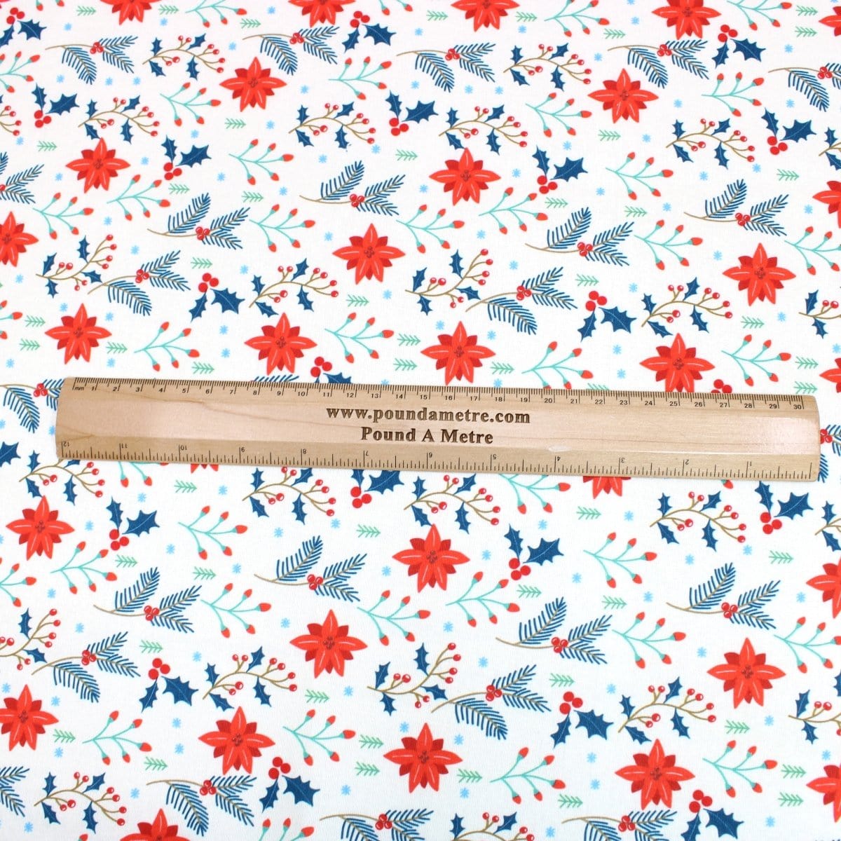 Pound A Metre Full Metre Festive Quilting Cotton 44" Wide Decorative - Off White