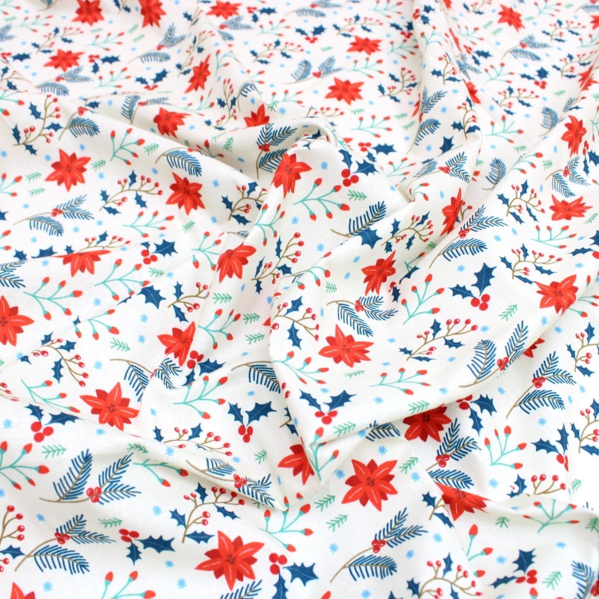 Pound A Metre Full Metre Festive Quilting Cotton 44" Wide Decorative - Off White