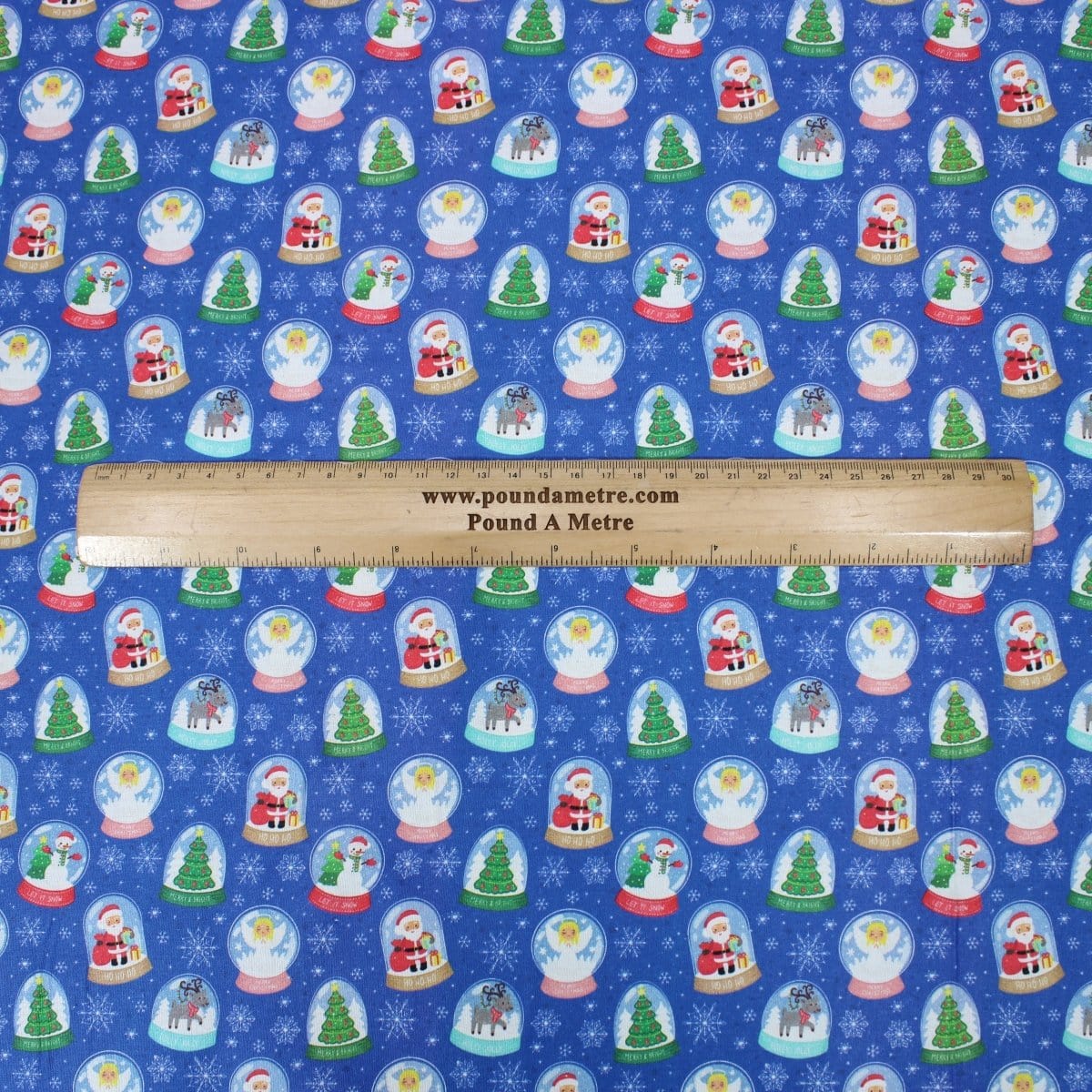 Pound A Metre Full Metre Festive Quilting Cotton 44" Wide Festive Globes