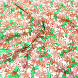 Pound A Metre Full Metre Festive Quilting Cotton 44" Wide Gingerbread- White