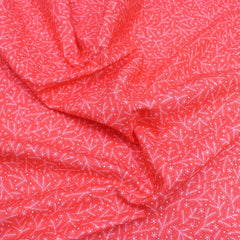 Festive Quilting Cotton 44" Wide Snowflake - Red - Pound A Metre