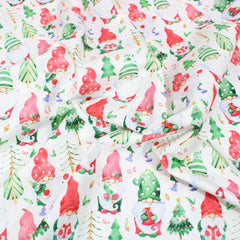 Festive Quilting Cotton 44" Wide Under Christmas Gnome - Pound A Metre