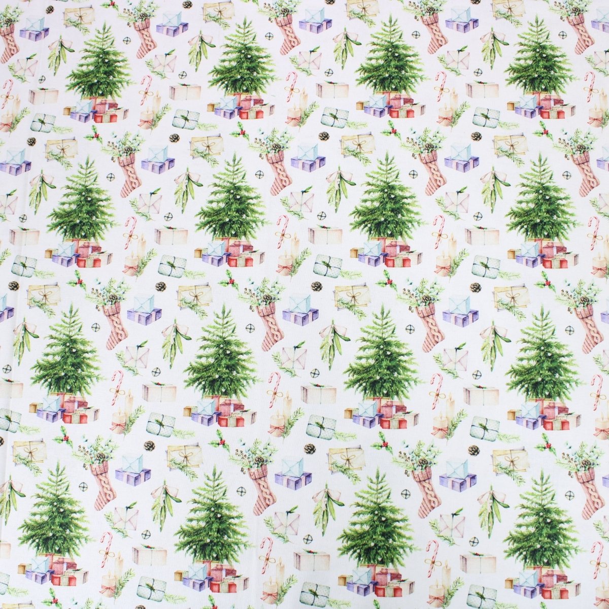 Festive Quilting Cotton 44" Wide Under The Tree - Pound A Metre