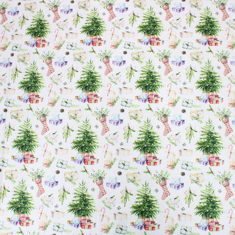 Festive Quilting Cotton 44" Wide Under The Tree - Pound A Metre
