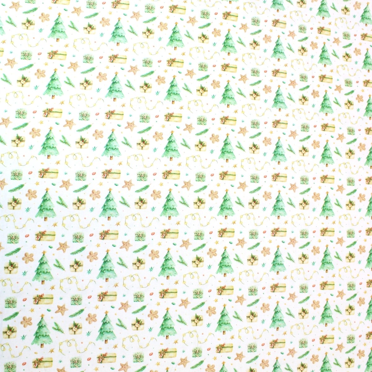 Festive Quilting Cotton 44" Wide Under The Tree- Ivory Gold - Pound A Metre