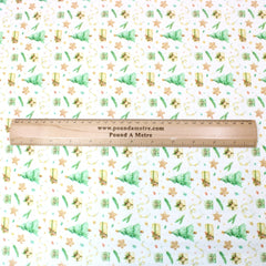 Festive Quilting Cotton 44" Wide Under The Tree- Ivory Gold - Pound A Metre