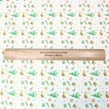 Pound A Metre Full Metre Festive Quilting Cotton 44" Wide Under The Tree- Ivory Gold