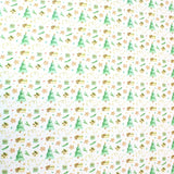 Pound A Metre Full Metre Festive Quilting Cotton 44" Wide Under The Tree- Ivory Gold