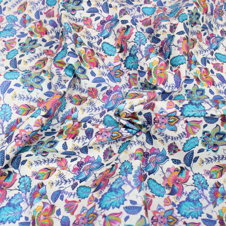 Pound A Metre Full Metre Festive Quilting Cotton 44" Wide Vibrant Flowers
