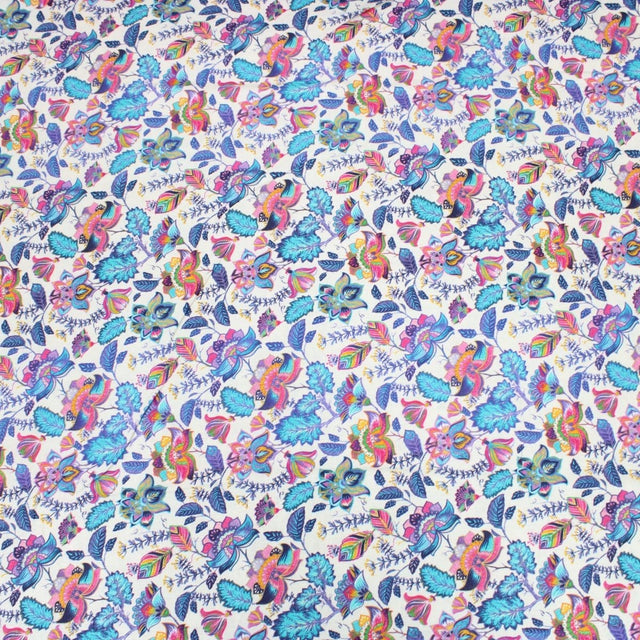 Pound A Metre Full Metre Festive Quilting Cotton 44" Wide Vibrant Flowers