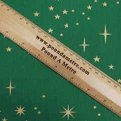 Gold Foil Premium 100% Quilting Cotton "A Christmas Star" - 3 Colours - Pound A Metre