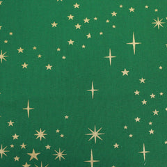 Gold Foil Premium 100% Quilting Cotton "A Christmas Star" - 3 Colours - Pound A Metre
