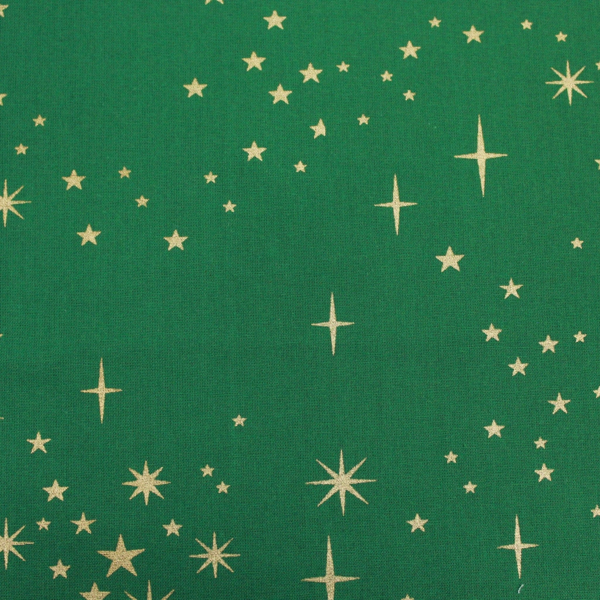 Pound A Metre Gold Foil Premium 100% Quilting Cotton "A Christmas Star" - 3 Colours