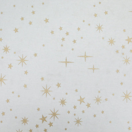 Pound A Metre Gold Foil Premium 100% Quilting Cotton "A Christmas Star" - 3 Colours